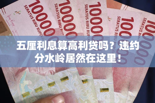 北京五厘利息算高利贷吗？违约分水岭居然在这里！