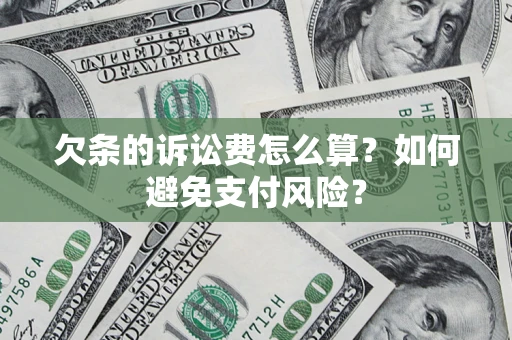 北京欠条的诉讼费怎么算？如何避免支付风险？