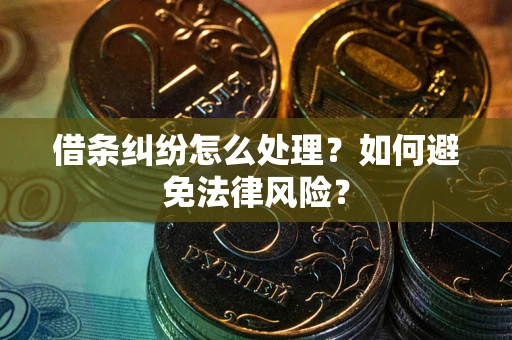 北京借条纠纷怎么处理？如何避免法律风险？